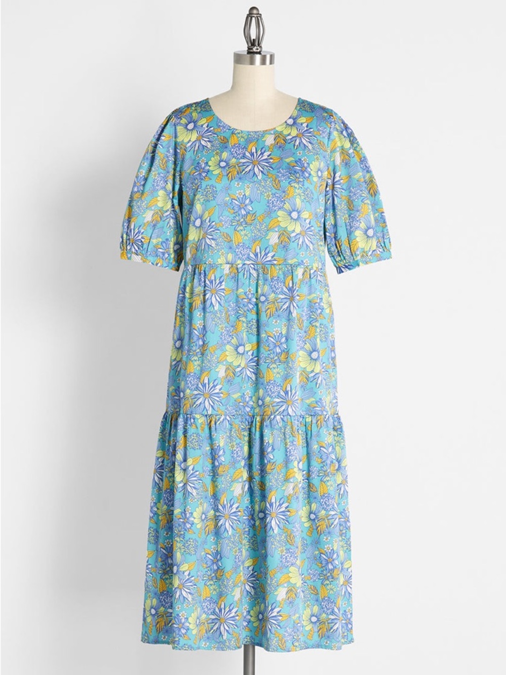 ModCloth NWT High Tea High Time Midi Dress Boho Floral Cottage Hippie Prairie S